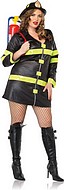 Het brandman, maskeradkläder, plus size